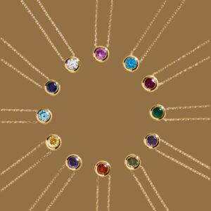 18K Gold Natural Gemstone Choker